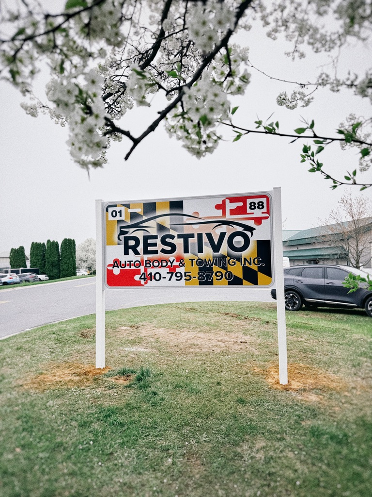 Restivo Auto Body sign — Eldersburg, MD