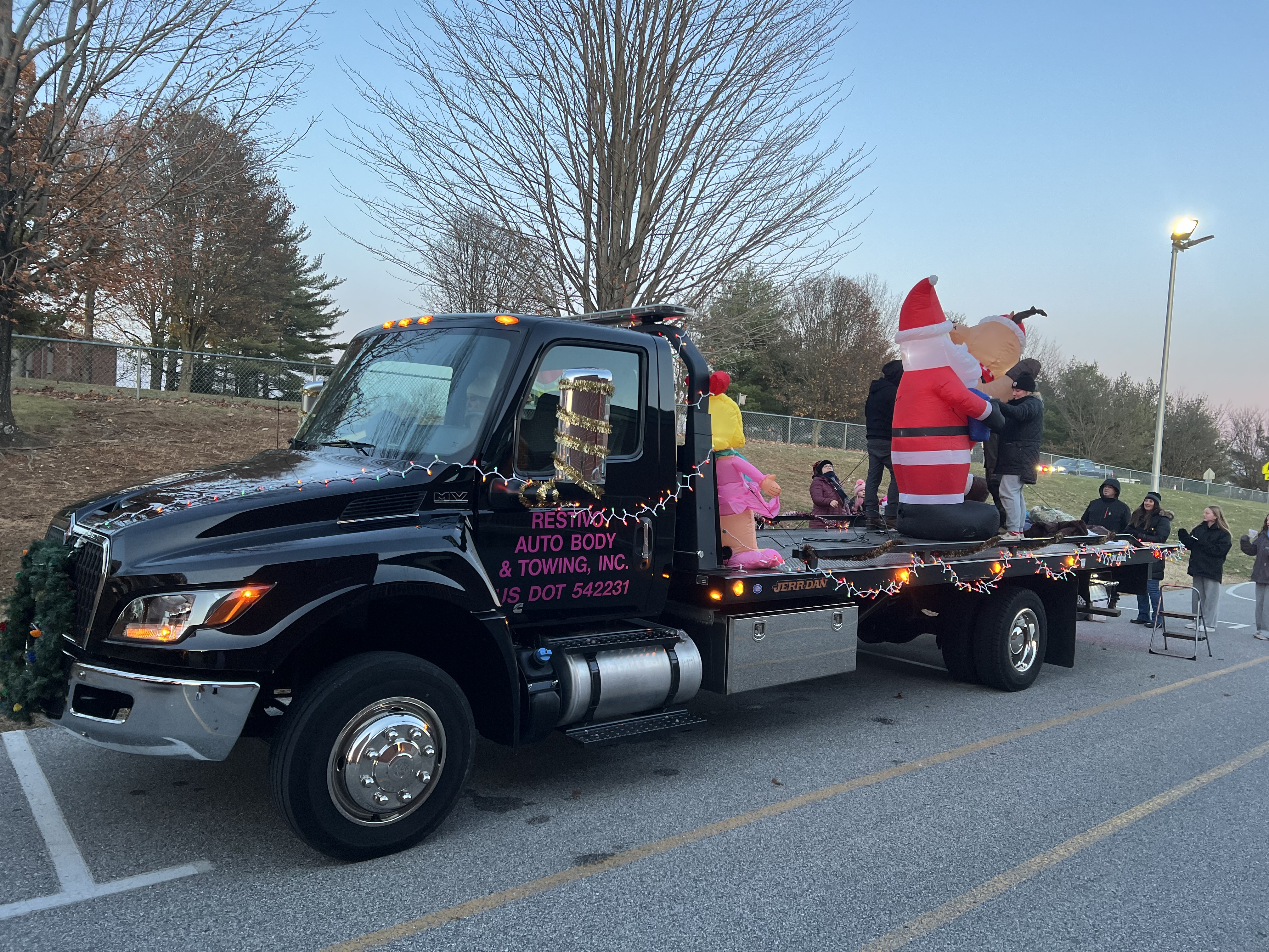 Restivo tow truck — holiday community event